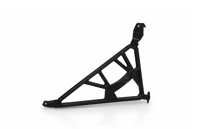3D-printad lättviktskomponent i Nylon 6 från Stratasys med optimerad design, utvecklad för starka och funktionella applikationer inom additiv tillverkning
